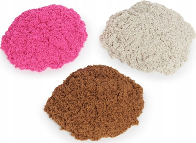 Set lodrash Kinetic Sand Ice Cream Treats, rërë kinetike shumëngjyrëshe, forma akulloresh, shumëngjyrëshe