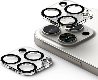 Заштита за камера Ringke за iPhone 16 Pro 16 Pro Max, калено стакло, сет 2 парчиња, проѕирно