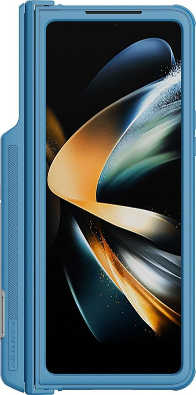 Kllëf telefoni Nillkin CamShield Pro për Samsung Galaxy Z Fold4, me kapak kamere që rrëshqet, me këmbë mbajtëse, blu