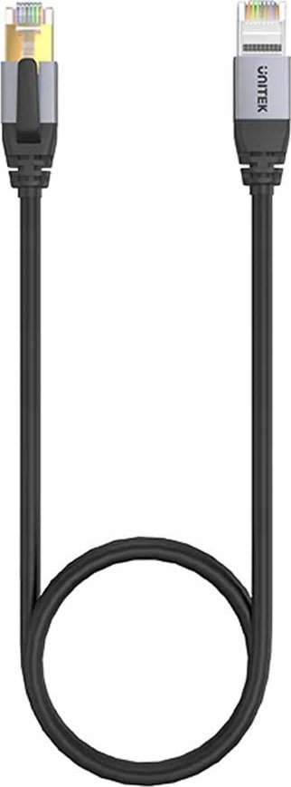 Kabllo rrjeti Unitek Ethernet CAT.8 S/FTP, RJ-45, 1.5m, e zezë