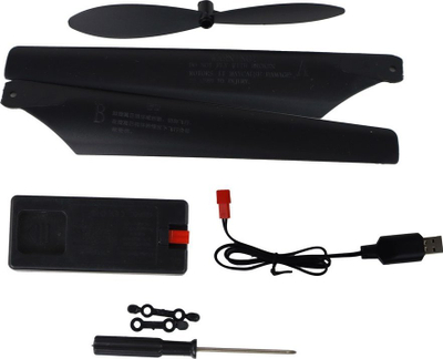 Helikopter RC Xhelikopter 70 cm me telekomandë 2.4 GHz, LED, i kuq