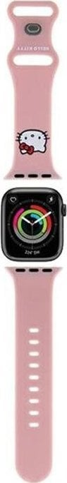 Ремче Hello Kitty за Apple Watch, 38/40/41mm, течен силикон, розова
