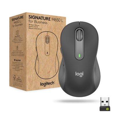 Maus Logitech Signature M650, wireless, 4000 DPI, i hirtë