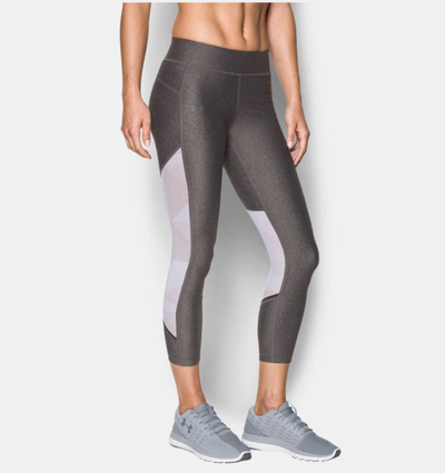 Легинси Under Armour HeatGear Armour Supervent Crop, за жени, големина XS, сива