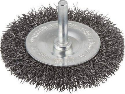Furçë metalike disk Wolfcraft 75mm, shank 1/4", për stërvitje