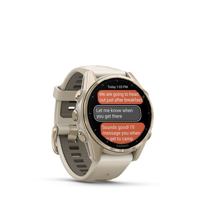 Ora sportive Garmin Fenix 8 AMOLED Sapphire, 43mm, GPS, ari i butë