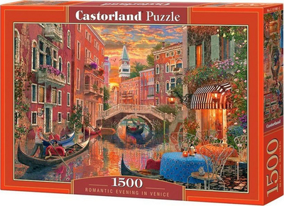 Puzzle Castorland - A romantic evening in Venice, 1500 elemente