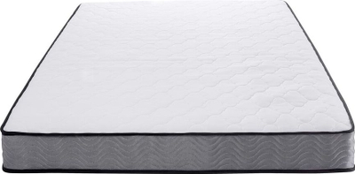 Dyshek pocket spring EU Double, 4ft6, fortësi e mesme, i bardhë me anë të zeza