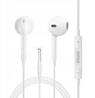 Kufje in ear BWOO, lidhës 3.5mm, kabllo 1.2m, të bardha