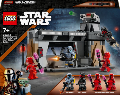 Set lodër LEGO Star Wars Duel of Paz Vizsla and Moff Gideon 75386, 289 pjesë, mbi 7 vjeç, shumëngjyrësh