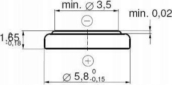 Bateri ore Renata 317 SR516SW, 1.55V, Silver Oxide, argjend