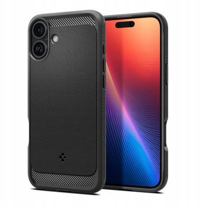Mbrojtëse telefoni Spigen Rugged Armor MagSafe për iPhone 17, matte, e zezë