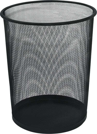 Kosh mbeturinash Q-Connect KF00871, metal rrjetë, 19L, i zi