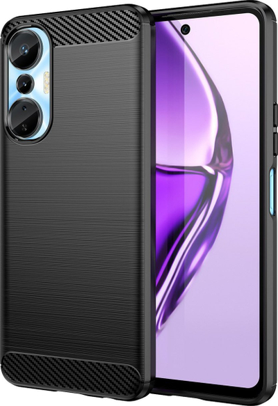 Mbulesë silikoni Hurtel Carbon Case për Infinix Hot 20S, e butë, me efekt karboni, e zezë