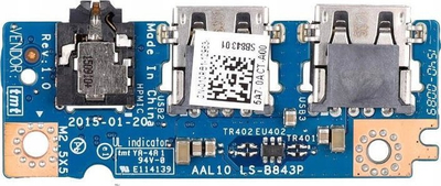 Port USB dhe audio Dell ASSY PWA DTRBD