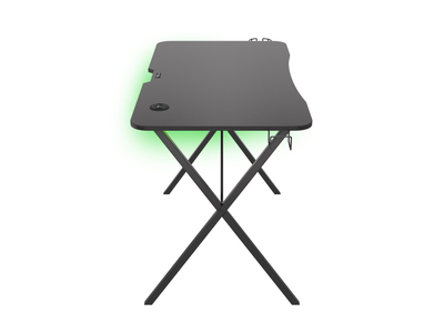 Tavolinë gaming Genesis Holm 200 RGB, 113 x 60 cm, me ndriçim RGB, e zezë