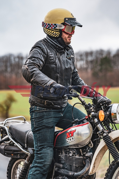 Helmetë moto CASSIDA Eso Forty Nine, e hapur neo retro, krem e zezë, 2026