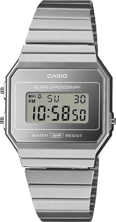 Orë dore Casio Collection A700WEV-7AEF, 36mm, quartz, ngjyrë argjendi