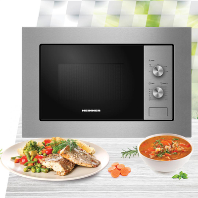 Furre me mikrovalë HEINNER HMW-MDBI20MIX, 20L, 800W, inoksi