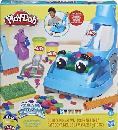 Lodër modelimi Play Doh Zoom Zoom Vacuum, set pastrimi, 5 ngjyra, shumëngjyrëshe