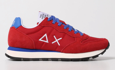 Atlete Sun68 Red Leather Sneakers për burra, nr EU46, të kuqe