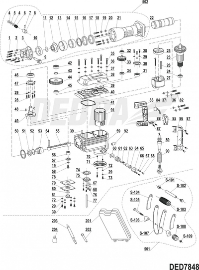 <![CDATA[Mbrojtëse kablli DEA XDED7848.89, guidë gome për modelin DED7848, ngjyrë e zezë]]>