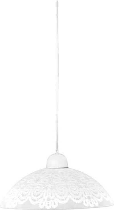 Lampadar tavani Candellux Bilbao 31-09302, E27, diametër 30cm, i bardhë