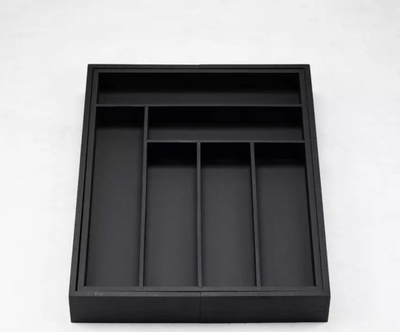 Организатор за фиока KING Hoff Bamboo Insert, голем, бамбус, црн