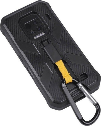 Futrollë Ulefone Armor X10 Pro, me mbajtëse, me karabinë, e zezë