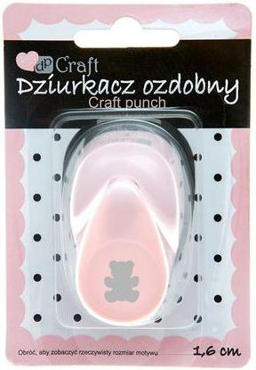 Grirëse dekori për letër DpCraft Bear, formë arushi, 1.6 cm, e gjelbër