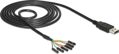 Kabllo Delock 6 Pin në USB A, 1.8m, e zezë