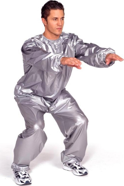 Kostum sauna MASTER Overall Exercise Suit, madhësia L, argjendtë