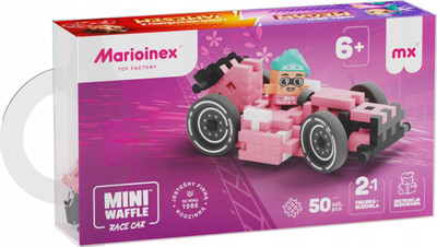 Set ndërtimi Mini Waffle Cars Pink Race Car, 50 elemente, rozë