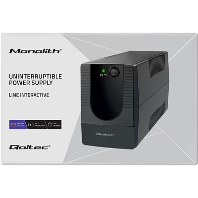 UPS Qoltec 53774 Line Interactive, 1 KVA, AVR, i zi