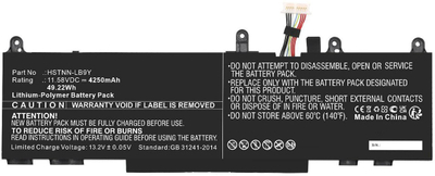 Bateri laptopi CoreParts, 11.58V, 4250mAh, e zezë