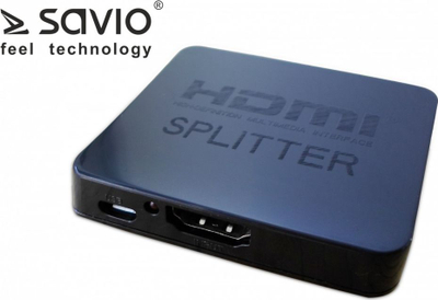 Ndarës HDMI Savio CL-93, 4K, 2 porta, i zi