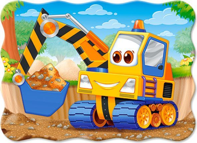 Puzzle Castorland Yellow Excavator (03464), 30 elemente, shumëngjyrëshe