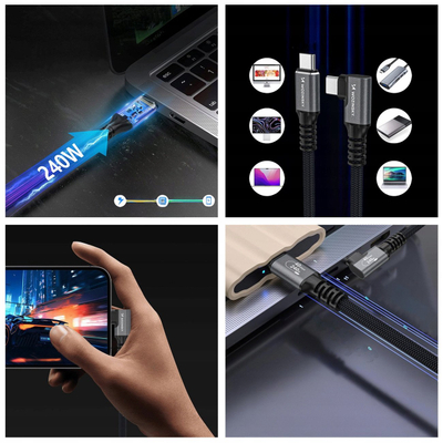 Kabllo USB Wozinsky USB C në USB C, 1m, e zezë