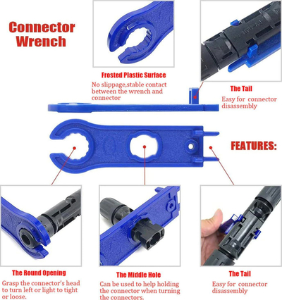 Сет соларни алати EUROKOMP Solar Tool Set Crimper Wrenches MC4 Pv, 7 во 1, со клешти и клучеви MC4