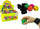 Top lodër Sponge Rubber Ball, 6 cm, me llastik dhe zemra, shumëngjyrësh
