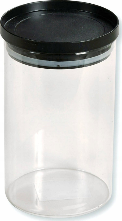 Kavanoz hermetik Kesper, xham transparent, kapak plastik, transparent