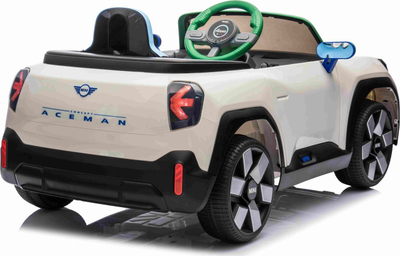 Електричен автомобил за деца Ramiz Mini Concept Aceman, 12V, далечински управувач 2.4 GHz, бел