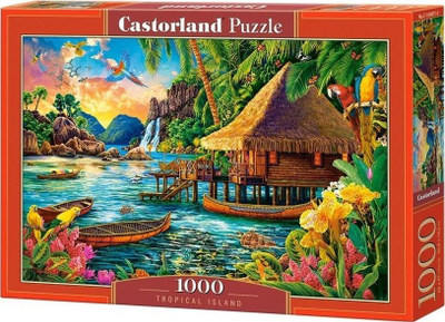 Puzzle Castorland Ishull Tropikal, 1000 copa, 68 x 47 cm, shumëngjyrësh