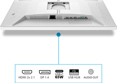 Монитор Philips Evnia 5000 27", 4K UHD, LCD, бел