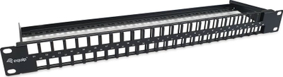Patch panel LevelOne Equip 769258, 48 porta Keystone Cat6, 1U, i zi