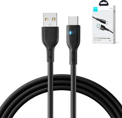 Kabllo USB në USB‑C Joyroom S‑UC027A13, 3A, 2m, e zezë