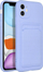 Kapak silikoni Forcell Card Case për iPhone 11, me xhep karte, lejla