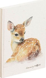 Fletore PAGNA Deer DIN A5, faqe me rrjetë pikash, bezhë