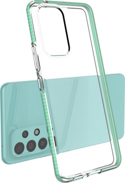 Këllëf Spring Case për Samsung Galaxy A53 5G, xhel TPU, i tejdukshëm, jeshil