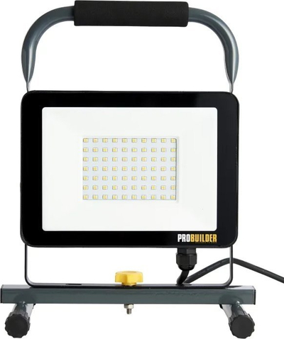 Reflektor pune PROBUILDER LED 50W, IP65, trup alumini, i verdhë